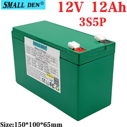 12V 12Ah 20Ah lithium battery pack built-in BMS sprayer to monitor childrens electric vehicle backup power solar battery