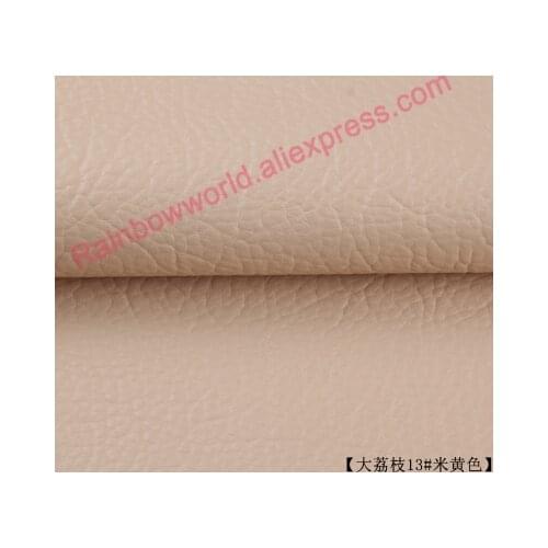 13# beige High Quality Giant Pebble PU Leather fabric like leechee for DIY sofa table shoes bags bed material (50*69cm/piece)