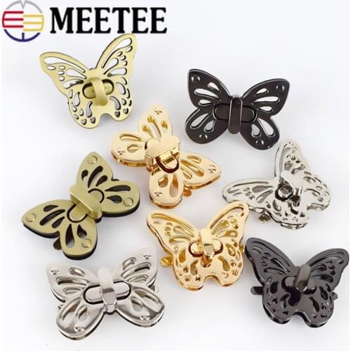 5pcs Meetee Metal Twist Turn Locks Closure Bags Lock Clasp Buckles DIY Handbag Purse Hardware Shoulder Bag Accessories
