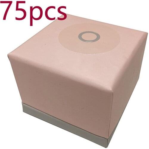 75pcs Packaging Pink Paper Ring Boxes For Earrings Charms Europe Jewelry Case for Valentines Day Gift Wholesale Lots Bulk