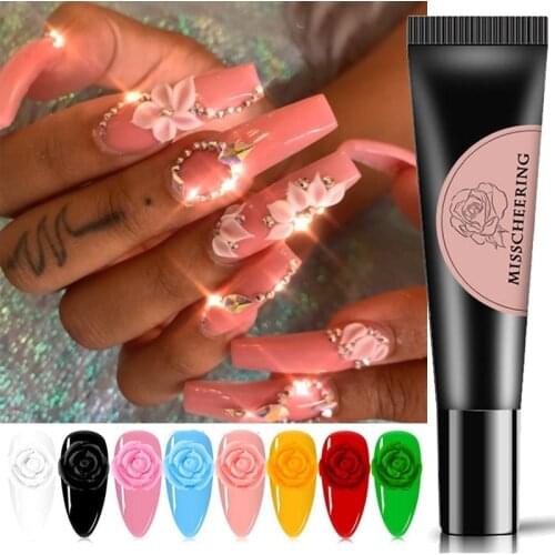 8Colors UV Gel Painting Drawing Lacquer Sculpture Nail Gel 3D Carved Plasticine UV Gel Varnish Creative DIY Nail Art 3D Gel