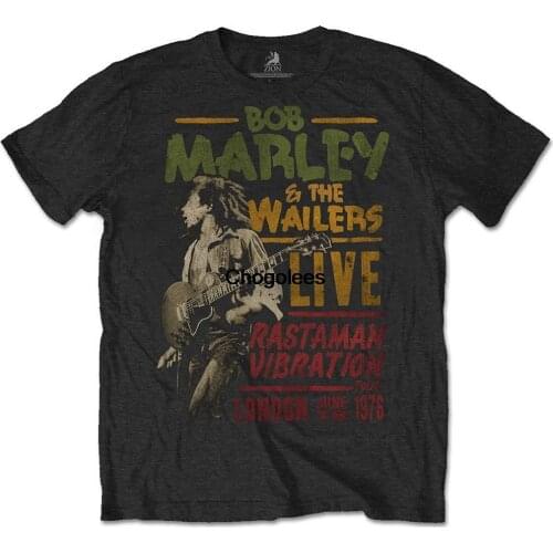 Bob Marley the Wailers Rastaman Vibration Tour Official Tee T Shirt Mens Unisex