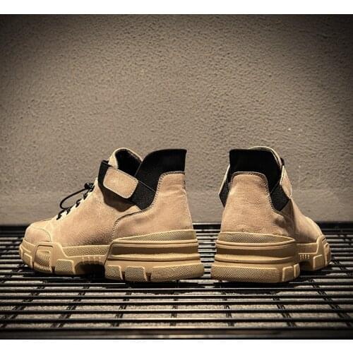 Shoes Korean Edition Fashion British overalls Martin boots, high-upper cotton shoes, mens casual shoes, mens fashion shoes