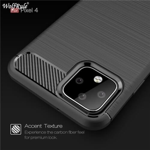Wolfrule Case For Google Pixel 4 Case Pixel 4 Shockproof Bumper Carbon Fiber Cover For Google Pixel 4 Pixel4 Phone Case Cover