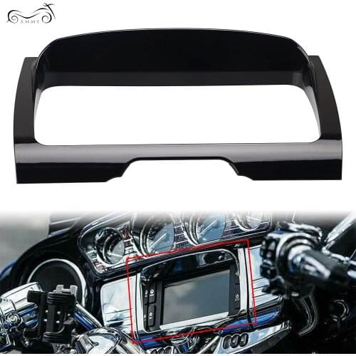 Black Radio Trim Bezel Stereo Accent For Harley Touring Electra Glide Street Glide Tri Glide FLHX Special FLHXS 2014-2016 2015