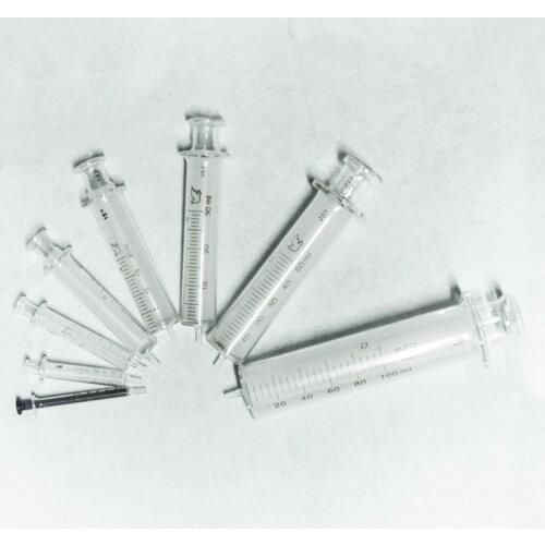 Capacity 1/2/5/10/20/30/50/100ml Glass Syringe Injector Dosage Precision Ideal Lab Sampler Labware