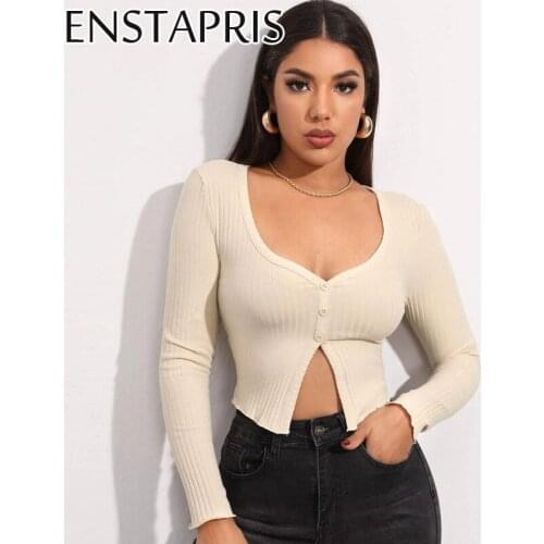ENSTAPRIS Women's Knitted T-shirts