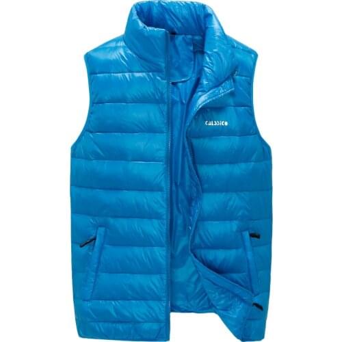 Hot sale mens vests windproof and thermal down vest high quality