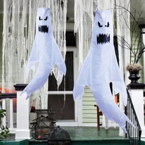 Halloween Ghost Wind Socks Hanging Decoration Halloween Wind Socks Banner Courtyard Indoor And Outdoor Garden Halloween Decor