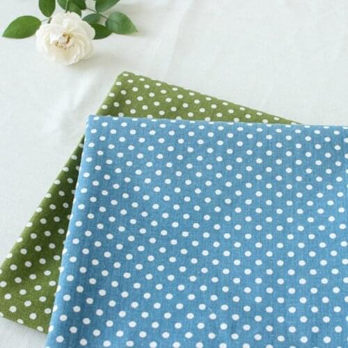 Polka Dots Cotton Linen Fabric by meter Printing Linen Fabric for DIY sewing home decor cotton fabric