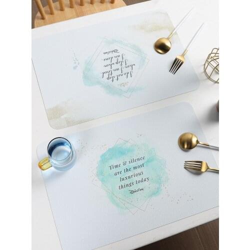 Ins Nordic light luxury PVC thermal insulation mat anti-scalding Western food non-slip waterproof bowl mat Japanese table mat