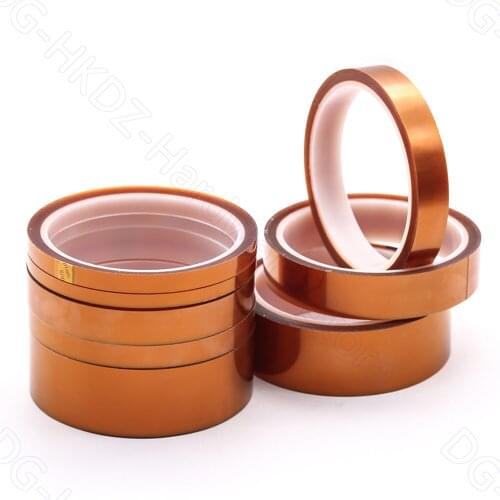 KAPTON TAPE Polyimide Adhesive 280° Thermal Insulation Tape Single-Sided Width 5 8 10 12 15 18 20 25 30 35 40 45 50-60mm 2Roll