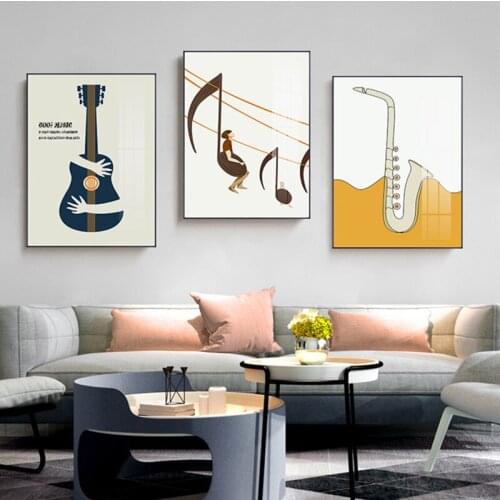 Canvas Painting Wall Art Peinture Tableau Mural Nordic Posters And Prints Music Elements Pictures for Living Room Decoration