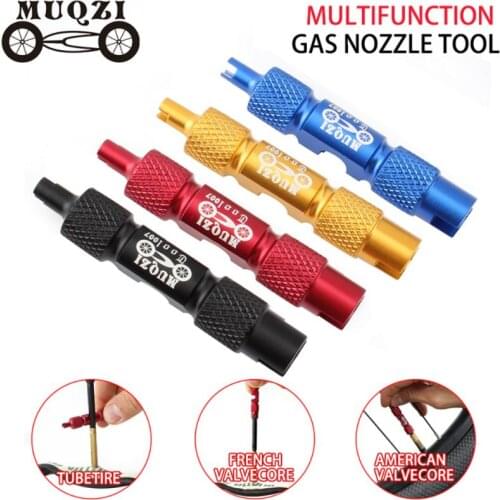 Bicycle Multifunction Wrench Valve Core Disassembly Tool Mouth French Bike Valve Tube Tire Double-head Removal Accessories
