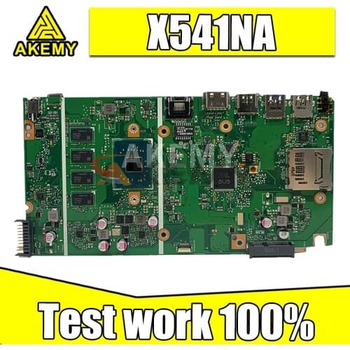 AKemy X541NA N4200/N3350 4GB RAM mainboard REV 2.1 For ASUS X541 X541N X541NA laptop motherboard 90NB0B30-R00031 free shipping