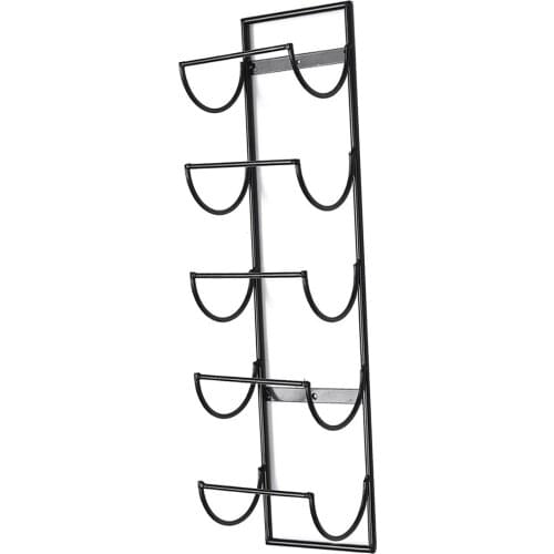 5 Bottle Metal Wall Mounted Wine Holder Wine Rack Towlel Storage Holder Shelf Bar Kitchen Rack Bottle Display Stand