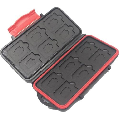 Multi-grid Waterproof Memory Card Case Universal Card Storage Box Micro SD Card Holder 12SD+12TF Protector Storage Box