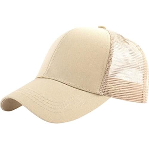 Men Women Baseball Hat Pure Color With Hollow Breathable Cap Fashion Trend Personalized Shading Hat