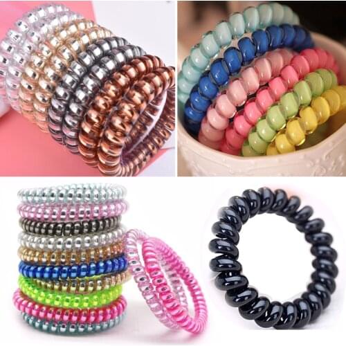 8/10pcs Telephone Wire Line Elastic Bands For Hair Ties Scrunchy Spring Rubber Band Gum For Hair Accessories Hair Rubber Rope