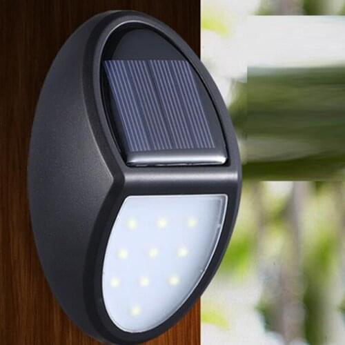 Solar Lights For Garden Decoration Outdoor Waterproof 10 LED Solar Wall Light For Country House Villa Park Lighting Wall Lamp