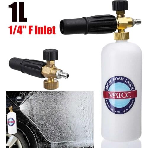 1L Bottle Car Wash Foam Generator Snow Foam Lance Foam Nozzle Foam Cannon Foam Bottle Foam Tank for High Pressure Washer