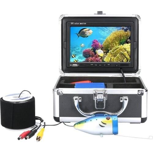 7 inch Monitor 15m Cable 1000TVL Underwater Fish Finder Camera With Carry Case 12PCS White LED Lights