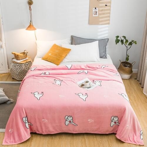 Cat bedspread blanket 200x230cm High Density Super Soft Flannel Blanket to on for the sofa/Bed/Car Portable Plaids