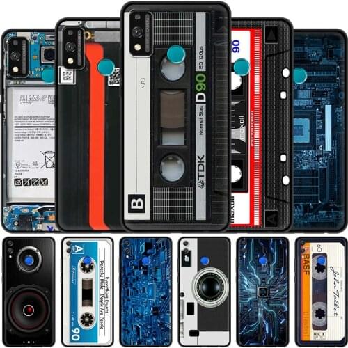 Retro Vintage Camera Cassette Music Battery Phone Case for Honor 10 Lite 20e 20s 30i 50 Pro Play 9A 9X 9C 9S 8X 8S 2020 Cover