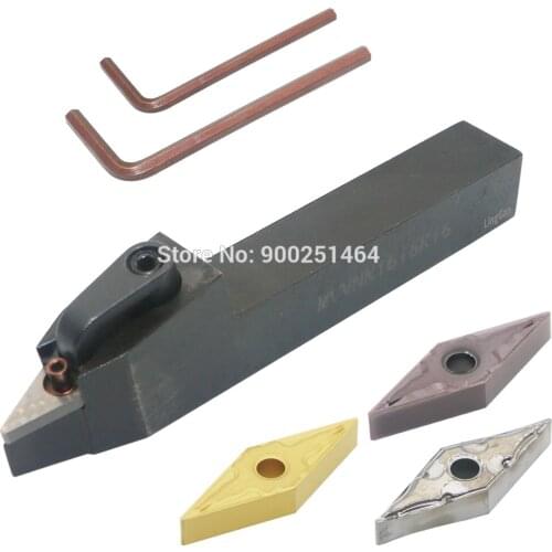 External Turning Tool,CNC Lathe Tool Holder, MVVNN1616K16 (16mm), with Three Indexable Carbide Inserts VNMG160404 (VNMG331)