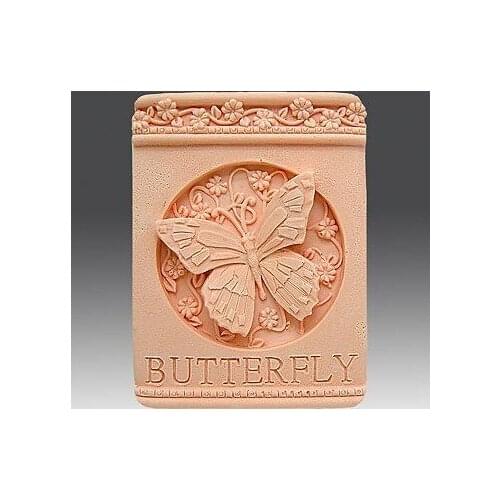 Silicone mold butterfly pattern handmade rectangle soap mold Chocolate Fondant cake mould Baking mold DIY tools