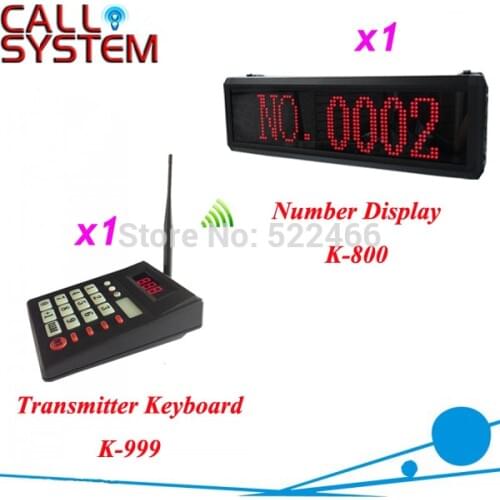 Queue Paging System for restaurant queue services with 1 transmitter and 1 display