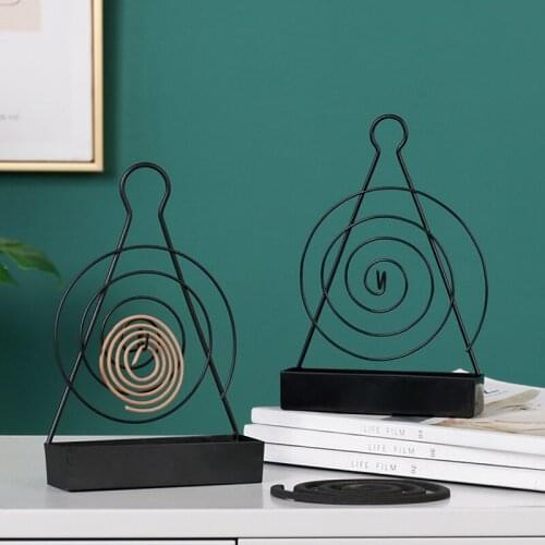 Nordic Spiral Insect Mosquito Coil Holder Iron Insect Repellent Incense Rack Home Decoractive Repellent Coil Holder