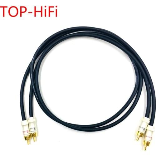 TOP-HiFi 1905Gold Plated RCA Reference Interconnect Cable 2RCA to 2RCA Audio Cable with 7n Single Crystal Copperr CANARE L-4E6S