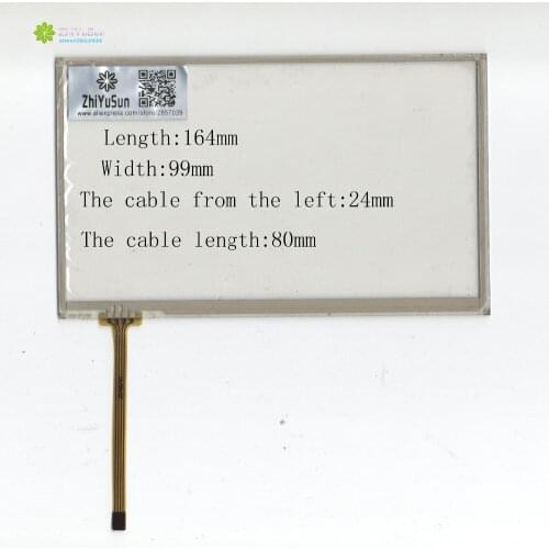 ZhiYuSun HLD-TP-2107 164mm*99mm 7 inch 4 line For CarDVD touch screen panel 164*99 this is compatible