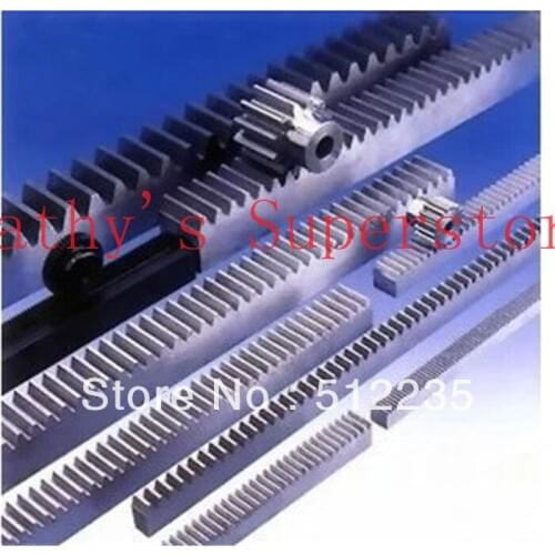 2pcs 1M 1.0 Mod 10*10*1000mm rack+ 2pcs 1mod 17teeth gear Gear rack Precision cnc rack (straight teeth) Toothed rack