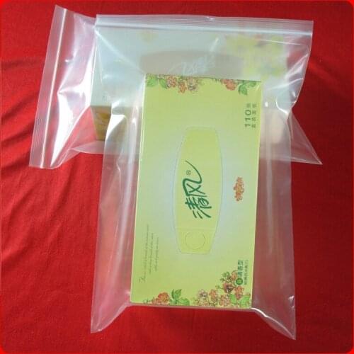 2018 Almacenamiento Comida 20pcs 24x35cm 200microns Pe Plastic Transparent Bag , Zipper lock Clear Packaging Package Bags