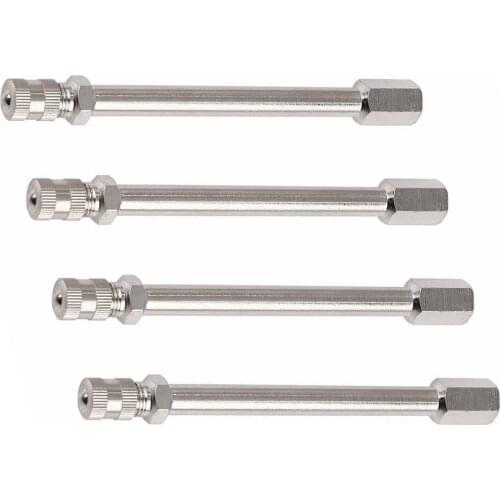 4Pcs Car Air Tyre Valve Stem Extension Rod Adapter For Car Truck Motorcycle Bike SUV RV Van 100mm Car Tools Accessories