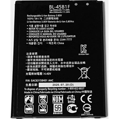 3.85V 3000mAh BL-45B1F For LG Stylo 2 Plus K550 K557 MS550 Battery