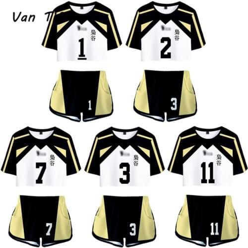 Anime Haikyuu!! Cosplay Bokuto Kotaro Costume Men Women Outfit Akaashi Keiji Top Shirt Shorts Sports Set High School Uniform