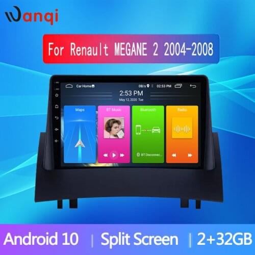 Wanqi 9 inch Android 10.0 Car audio 2din multimedia player radio video stereo navigation for Renault Megane 2 2004 2005-2008