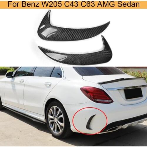 Car Rear Bumper Side Fender Vents Scoops for Mercedes Benz C Class W205 C43 C63 AMG Sedan 4 Door 2014-2017 Rear Splitters