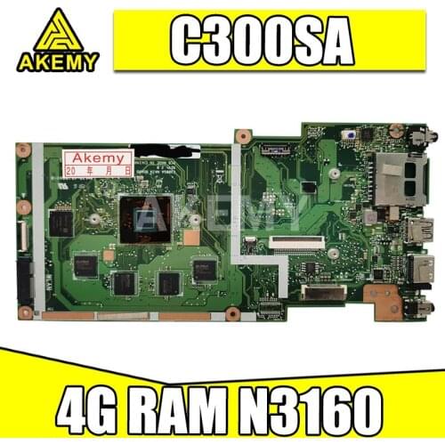 C300SA For Asus Chromebook C300S C300SA Laotop Mainboard C300SA Motherboard W/ N3160U 4GB RAM 128GB SSD