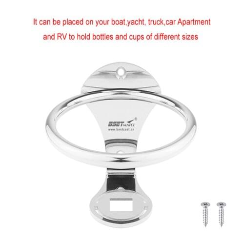 Stainless Steel 316 Cup Drink Holder Can Bottle Holder Stand Mount Support Auto Car Marine Boat Truck RV Fishing Box