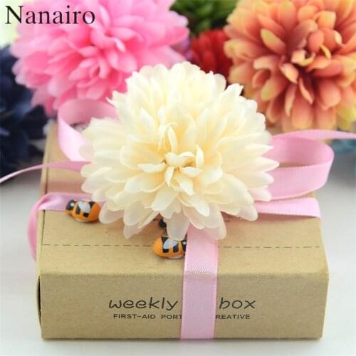 30PCS 7cm Chrysanthemum Artificial Silk Flower Head For Home Wedding Party Decoration Scrapbooking DIY Hydrangea Flowers Wall