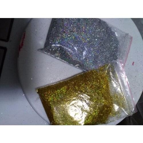 10g/bag Diamond Ultra Fine .008, UV gel nail Glitters LB1001 Fairy gold silver Holographic Glitter 015 hex poly, Glitter