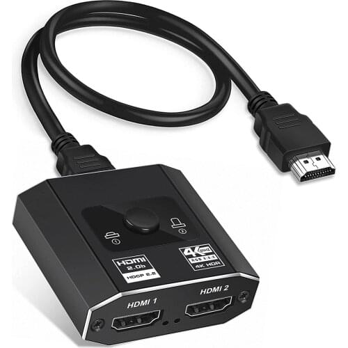HDMI-compatible Splitter 4K 60Hz Switch KVM 1x2/2x1 HDMI-compatible Switcher 2 in1 Out for PS4/3 TV Box Switcher Adapter