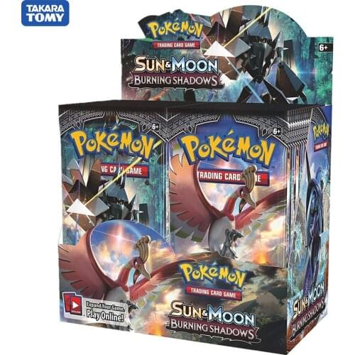 Newest 324Pcs Pokemon Cards Tcg: Sun & Moon Burning Shadows Pokemon Booster Box Collectible Battle Card Game Kid Toy Gift