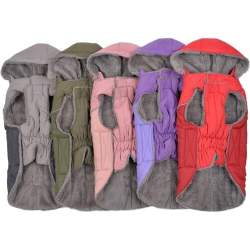 Dog Jacket Clothes For Small Medium Dogs To Keep Warm Warm Pet Hoodie Coat Clothing Buckles Design Warm Clothes