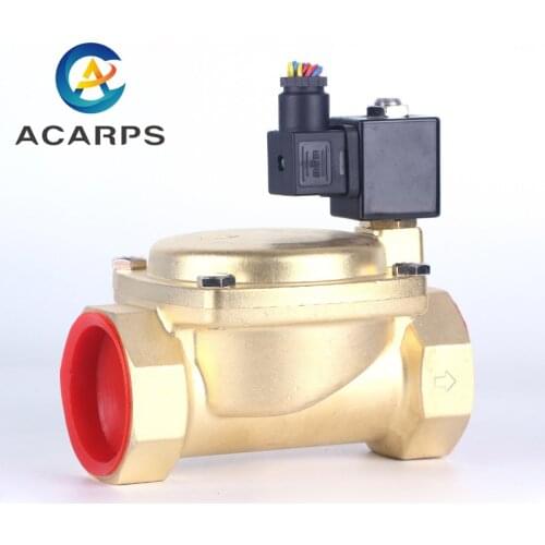 1-1/4inch Brass Normally Closed 24vdc Water Gas Solenoid Valves IP65 DIN Coil