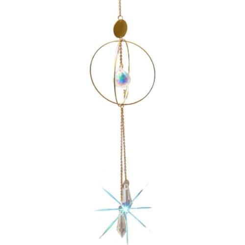 60% Hot Sale Faux Crystal Hanging Pendant Elegant Decorative Window Curtains Suncatcher Pendant Garden Decoration